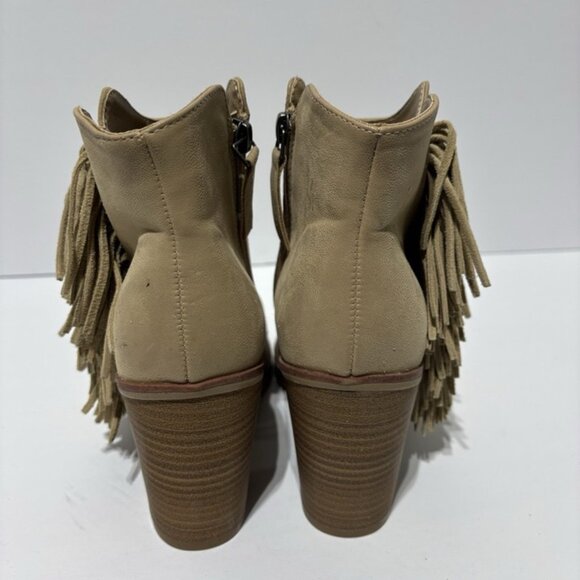 Mia Women’s Cisco Fringe Natural Ankle Booties, Size 8 M - Picture 4 of 6